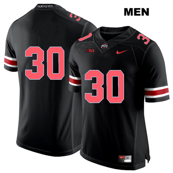 Ohio State Buckeyes Men's Kevin Dever #30 Red Number Black Authentic Nike No Name College NCAA Stitched Football Jersey MP19V43VQ